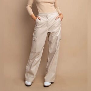 Faux Leather Pants with Cargo Pockets by American Eagle Outfitters
